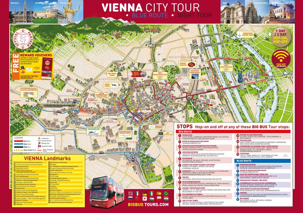 duży autobus Wiedeń mapa