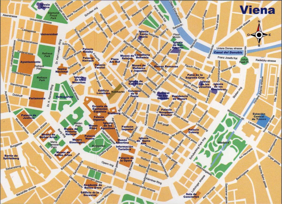 Mapę ulica Środkowa Wiedeń