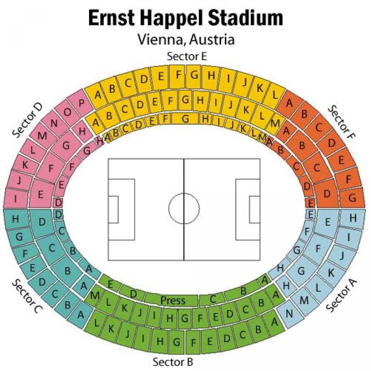 Mapę stadionu Ernst happel stadion