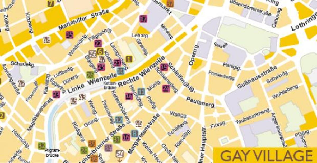 Mapa gay-Wiedeń