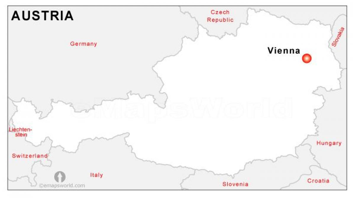 Mapa stolicy Austrii