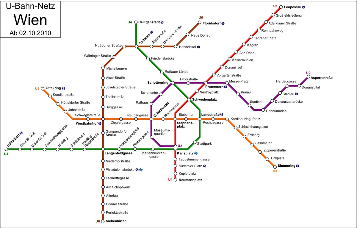 Mapa u Wiedeń