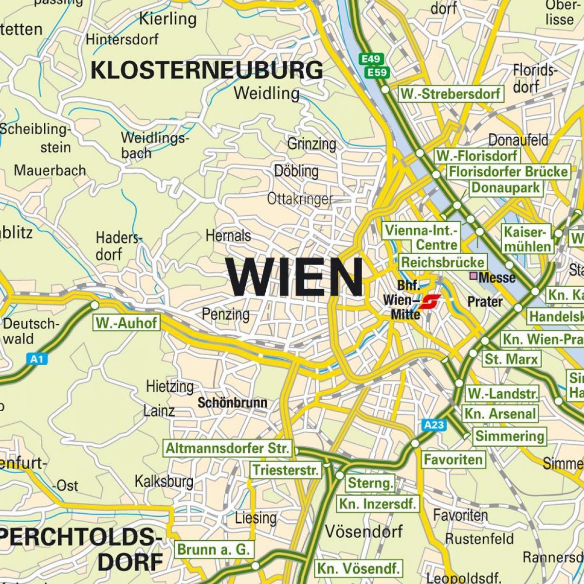 mapa Wiednia