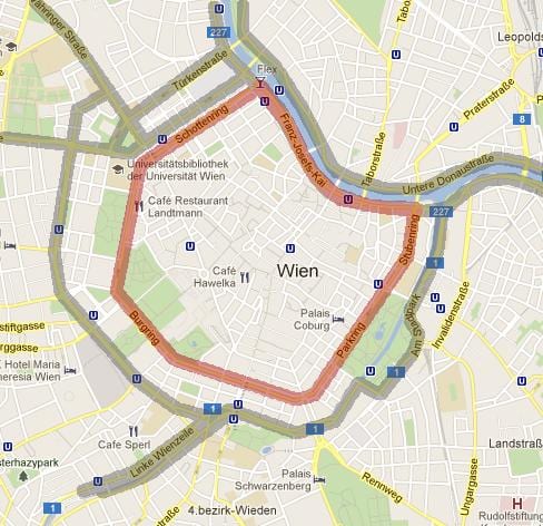 Wiedeń 7th region na mapie