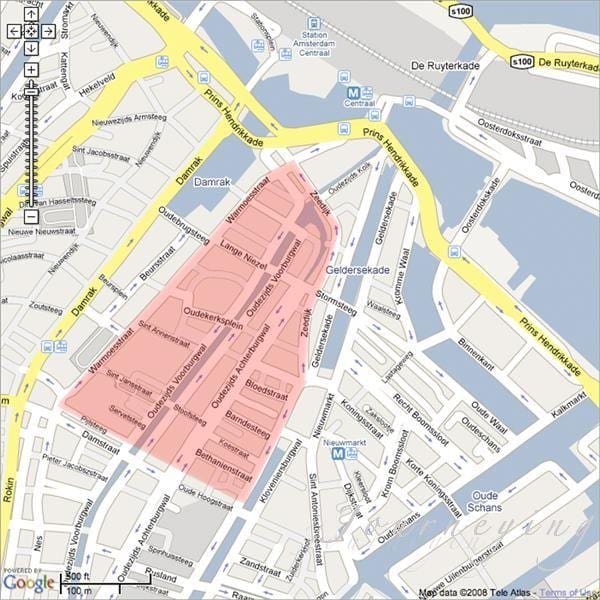 Mapa Wiednia czerwonych latarni