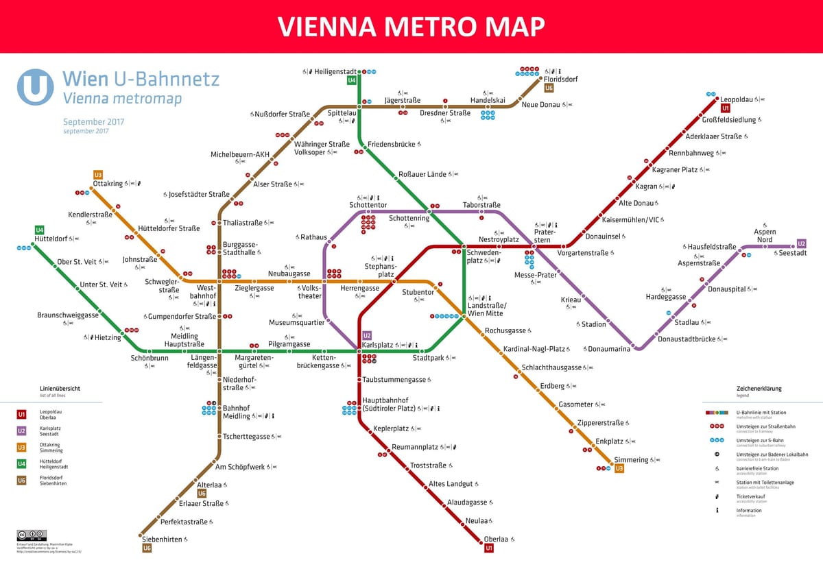 Mapa Wiednia aplikacji Metro