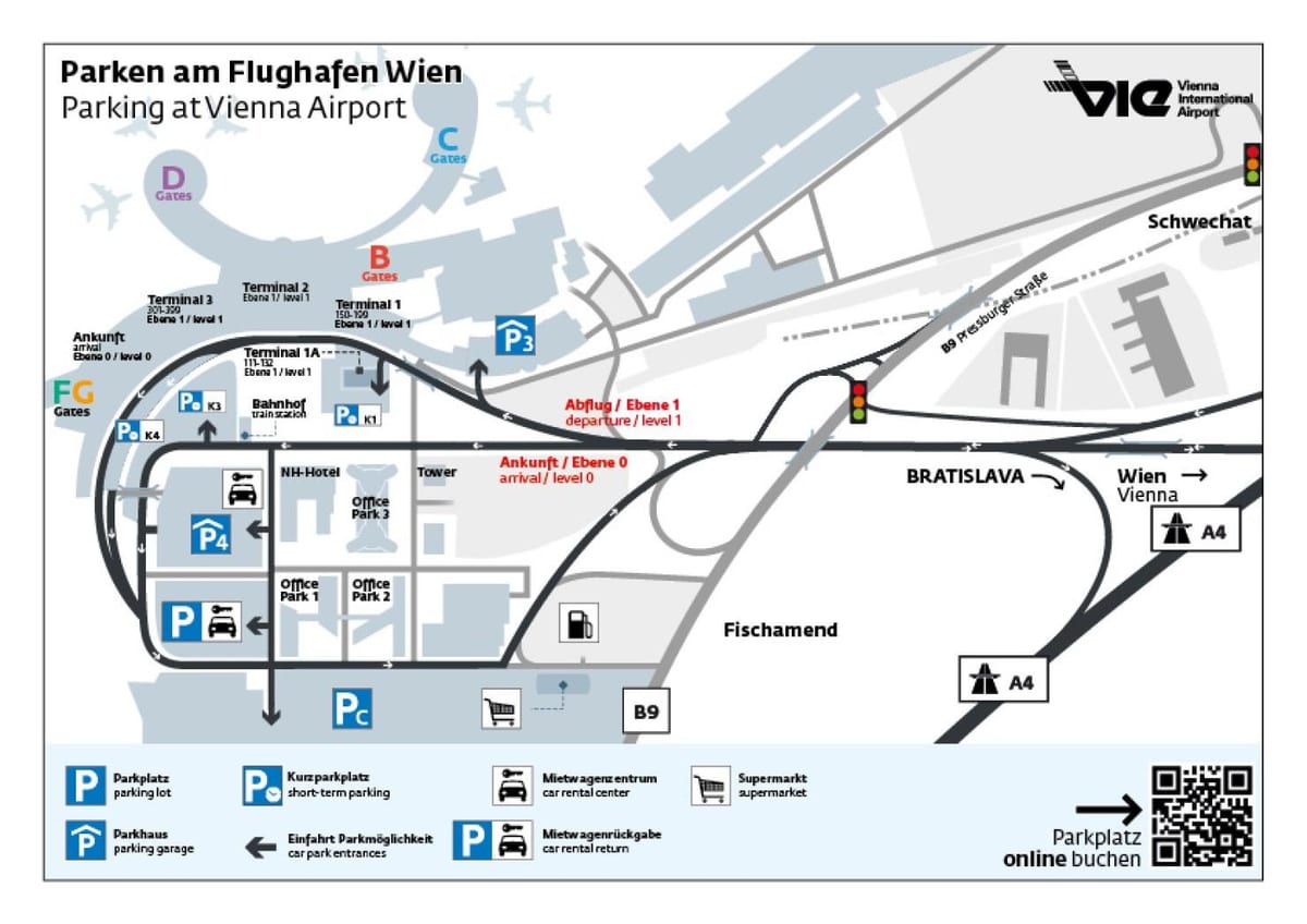 Mapa Wiedeńskiego lotniska