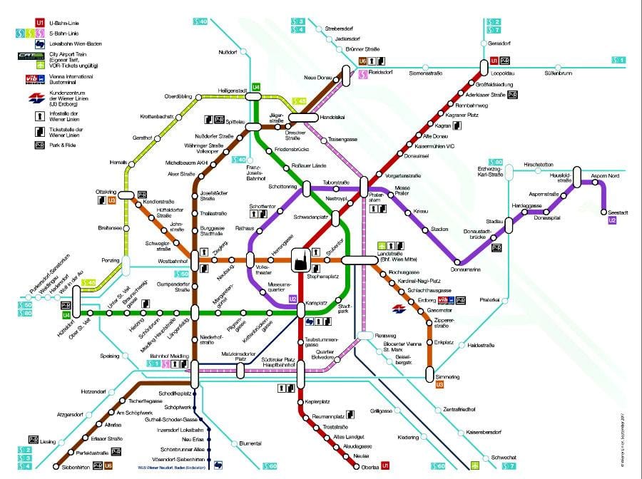 Wiedeń mapa metra