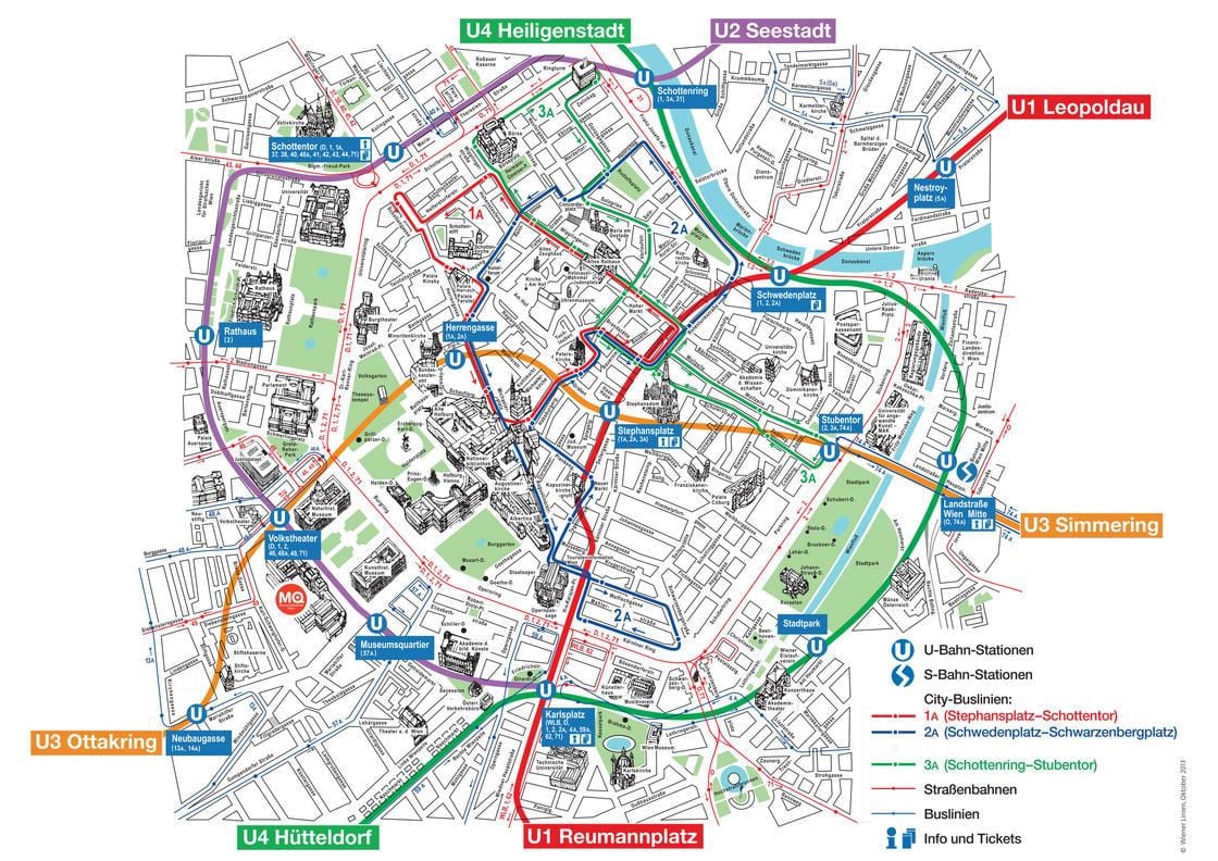 Mapa Wiednia stron