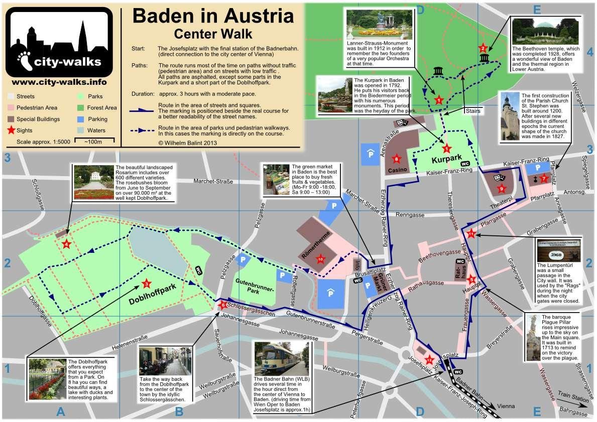 Wiedeń wycieczka mapa
