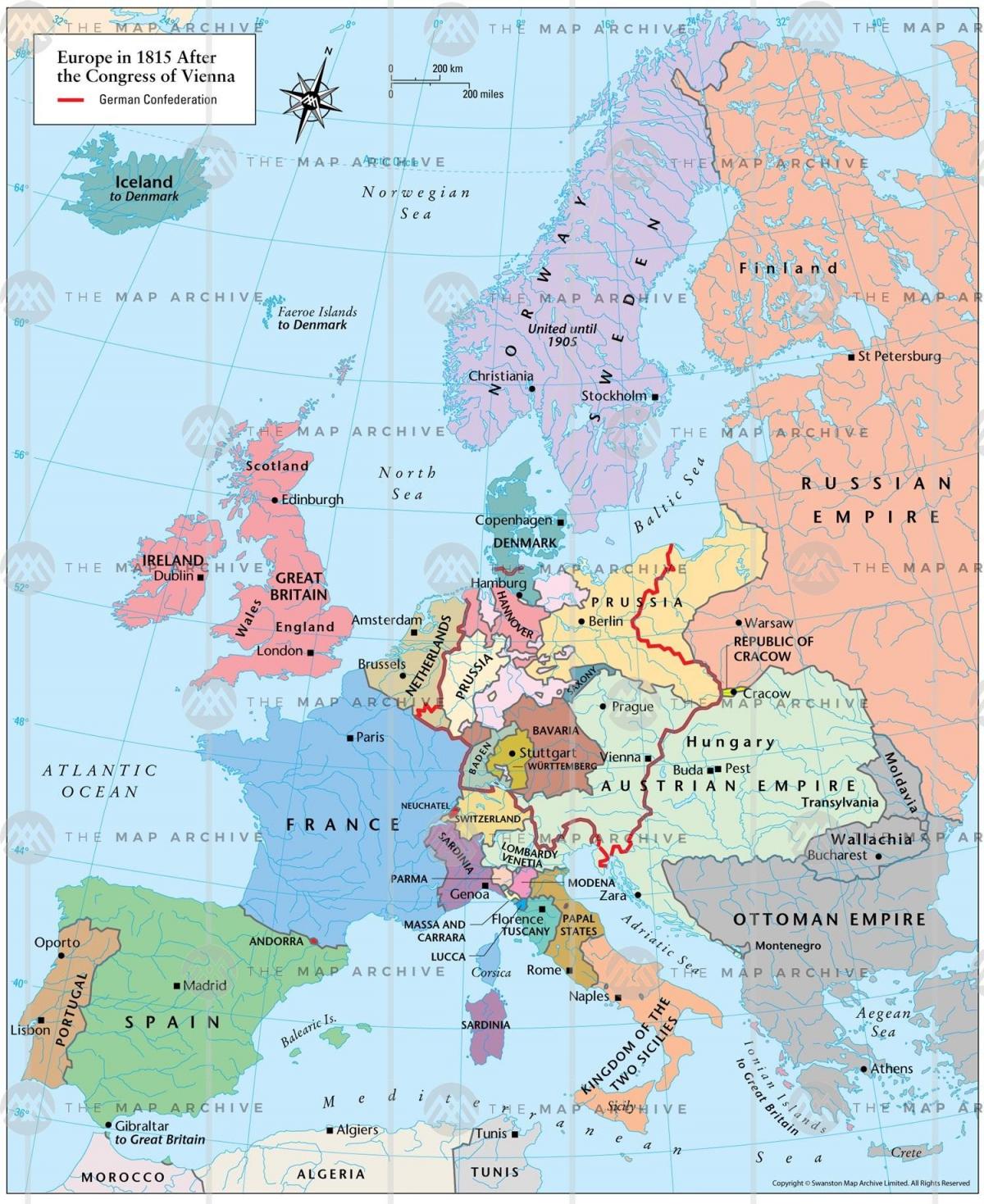 Wiedeń Austria mapie Europy