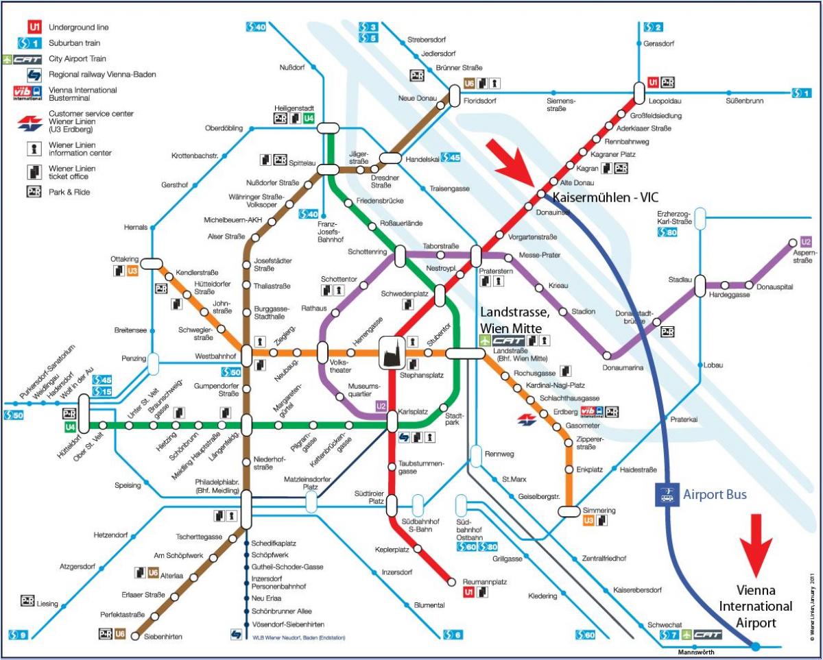 Mapa wiednia na pociąg S7
