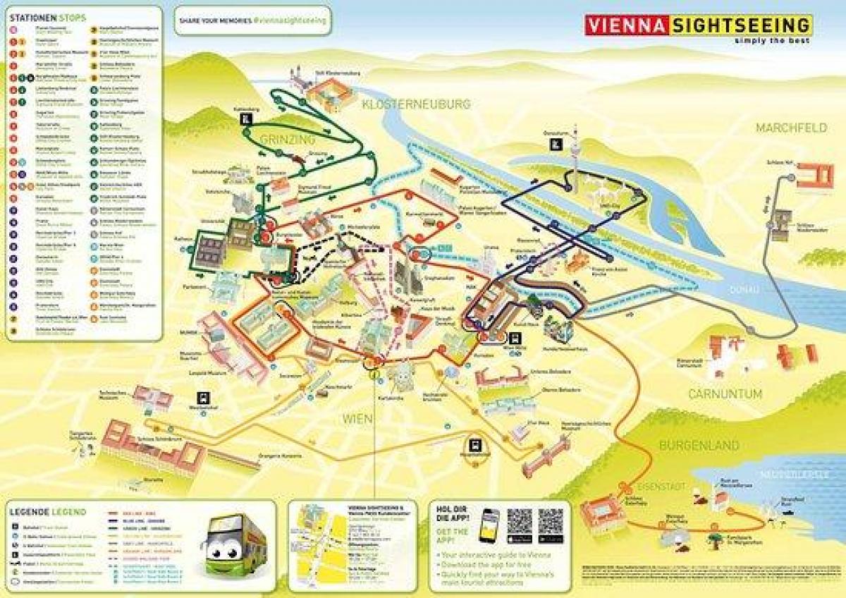 Mapa Wiedeń autobus