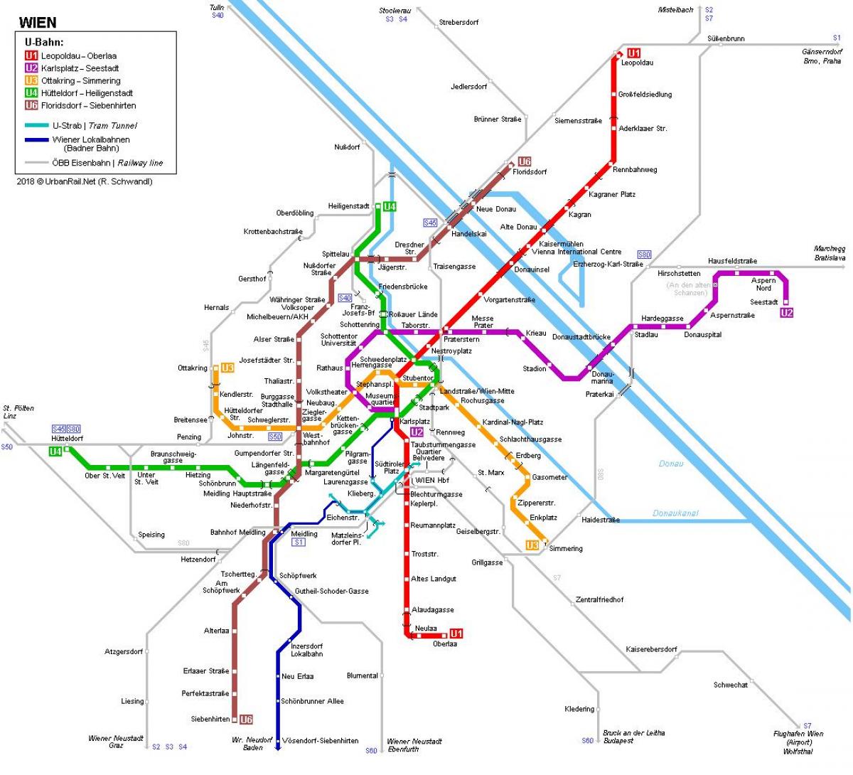 Mapa убан Wiedeń
