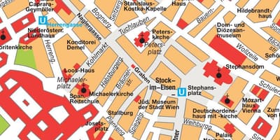 Wiedeńskie centrum na mapie
