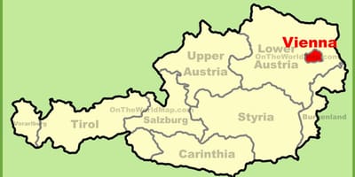 Mapa Wiednia lokalizacja