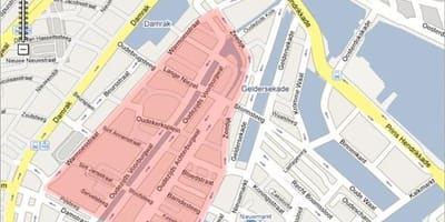 Mapa Wiednia czerwonych latarni