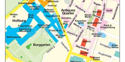 Mapa Wiedeń sklepy