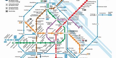 Mapa metra Wiedeń