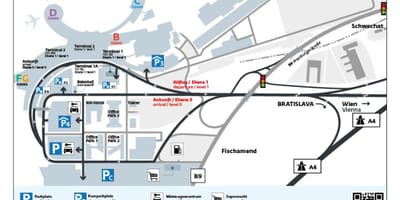 Mapa Wiedeńskiego lotniska 