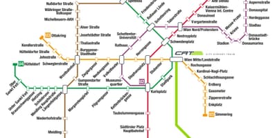 Wiedeń pociągiem na mapie
