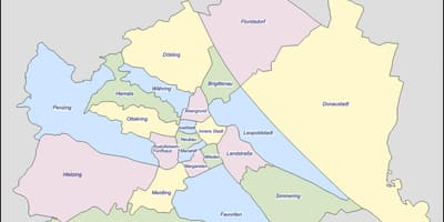 Wiedeń Austria region na mapie