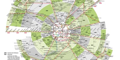 Mapa Wiednia strefy metra 100