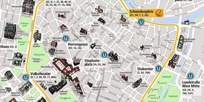 Wiedeń tramwaj mapa 2016