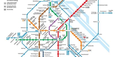 Vianne transportu publicznego mapie