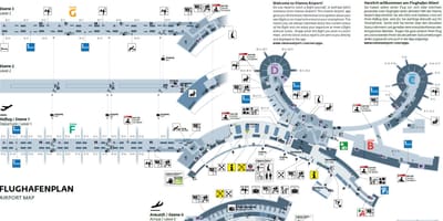 Lotnisko Wiedeń Austria mapa