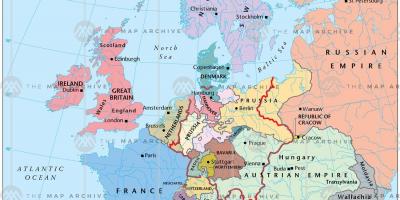 Wiedeń Austria mapie Europy
