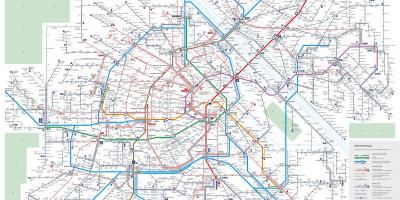 Mapa Wiednia transportu publicznego