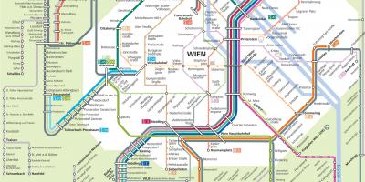 Wiedeński transport miejski mapie